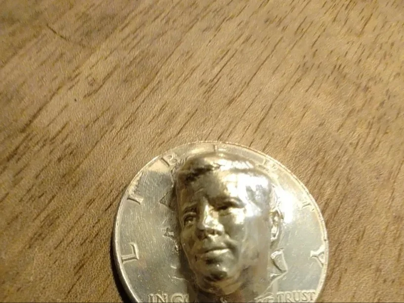 1966 JFK Kennedy Half Dollar – Repoussé 3D Pop-Out Bust