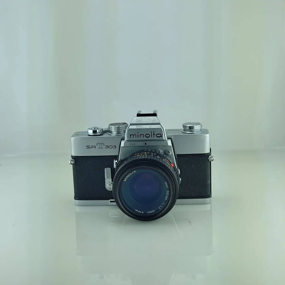 Minolta SRT 303 35mm SLR Camera with MD 50mm f/1.7 Lens, CLC Metering, ca. 1973